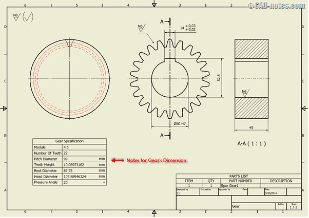 autocad gear drawing download